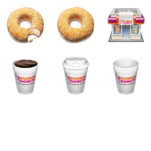 Dunkin Donuts icon sets preview