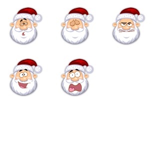 Santa Claus icon sets preview