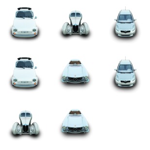 Silver Cars icon sets preview