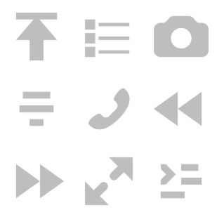 grey elementary - actions icon sets preview