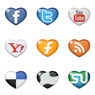 Sweet Social Media icon sets preview