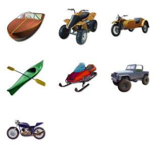 Vehicules icon sets preview