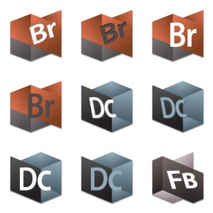 Origami Adobe CS Series 2 icon sets preview