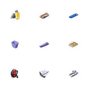 Mountaineering Gear icon sets preview