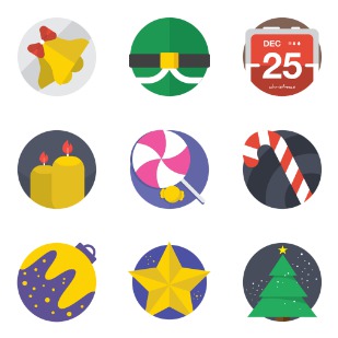 Christmas Flat icon sets preview