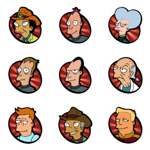 Futurama Vol. 2 - The Humans icon sets preview