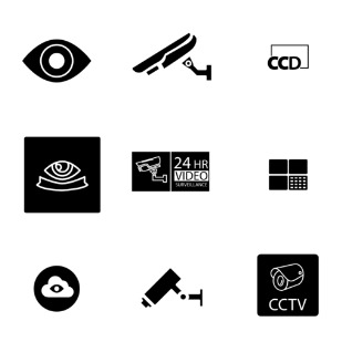 Surveillance Full icon sets preview