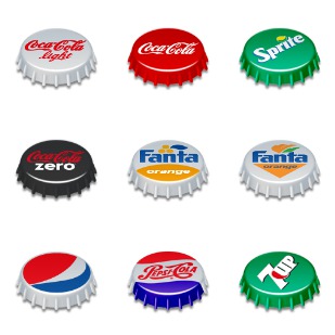 Soda Pop Caps icon sets preview