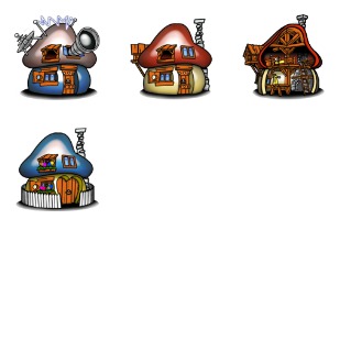 Smurf Houses icon sets preview