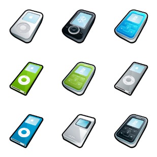 MP3 Player icon sets preview