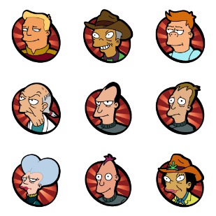 Futurama Vol. 2 - The Humans icon sets preview