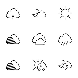 L.weather (black) icon sets preview