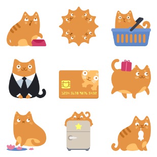 Cat Commerce icon sets preview