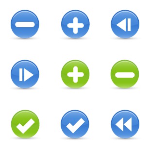 Glossy Buttons icon sets preview