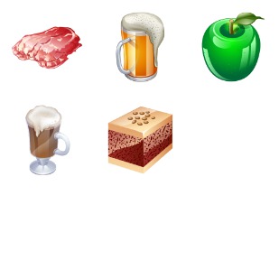 Real Vista Food icon sets preview