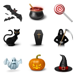 Desktop Halloween icon sets preview