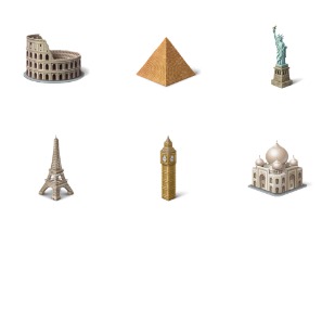 Tourism icon sets preview