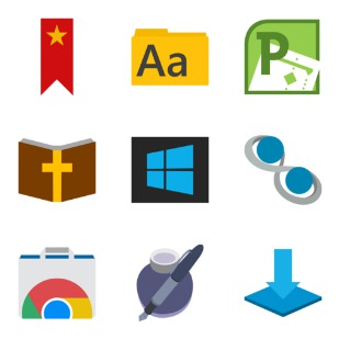 Simply Styled Flat icon sets preview