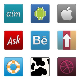 Social 2 icon sets preview