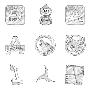 Sketchy icon sets preview