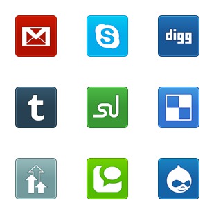 Sociality icon sets preview