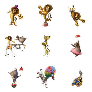 Madagascar 3 icon sets preview