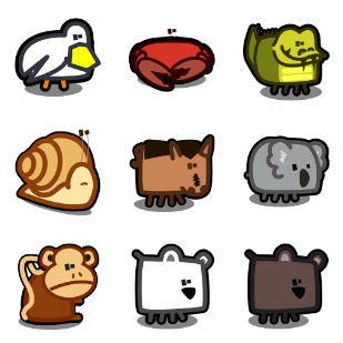 Zootetragonoides 3 icon sets preview