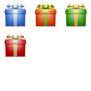 Gifts icon sets preview