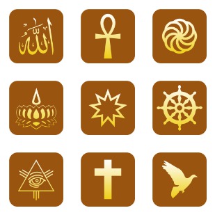 Religious Symbol icon sets preview