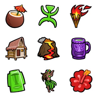 Tiki Time icon sets preview