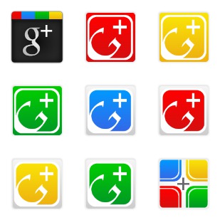 Google Plus icon sets preview