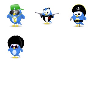 Twitter Characters icon sets preview