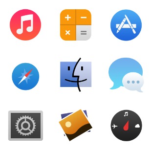 iOS 7-inspired Mac set icon sets preview