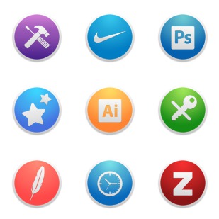 Custom Round Yosemite icon sets preview