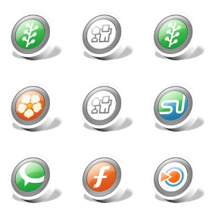 Webdev Social Bookmark icon sets preview