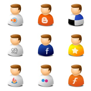 Social User icon sets preview