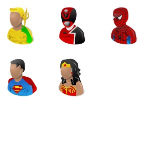 Super Heroes icon sets preview