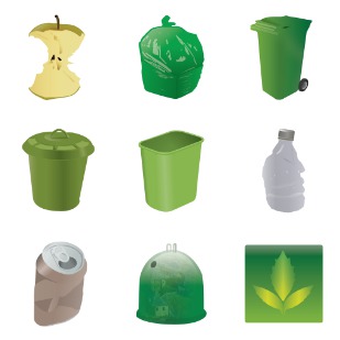 Recycling icon sets preview