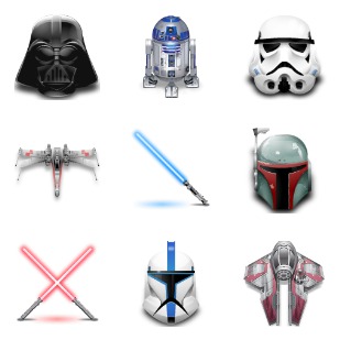 Star Wars icon sets preview