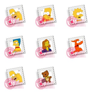 Simpsons Mail icon sets preview