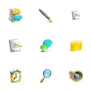 Blogging icon sets preview