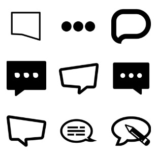 Speeches icon sets preview