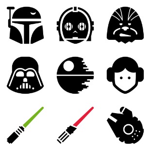 Star Wars icon sets preview