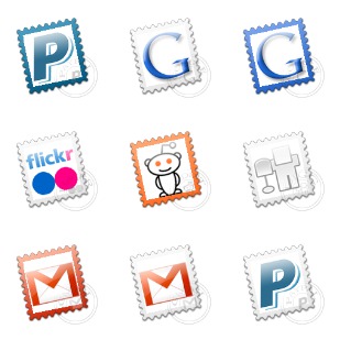 Social Poststamps icon sets preview