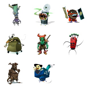 Monsters icon sets preview