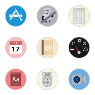 Mac Stock Apps icon sets preview