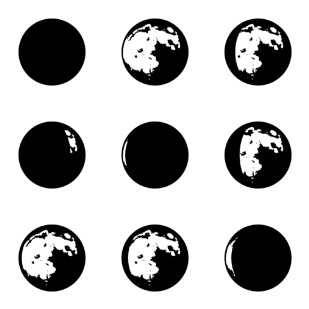 Moon Phase 2 icon sets preview