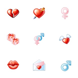 Dating icon sets preview