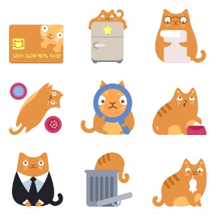 cat commerce icon sets preview