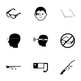 Google Glasses icon sets preview